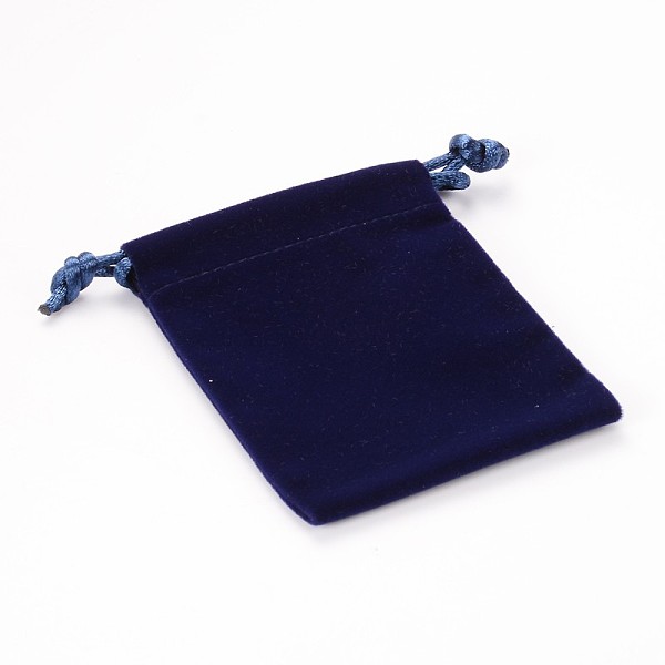 

PandaHall Rectangle Velours Jewelry Bags, Marine Blue, 8.8x7cm Velvet Blue