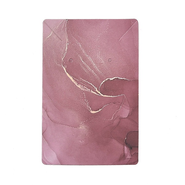 

PandaHall Hot Stamping Cardboard Paper Jewelry Display Cards, for Hanging Earring & Necklace, Rectangle, Pale Violet Red, 9x6x0.04cm, Hole...