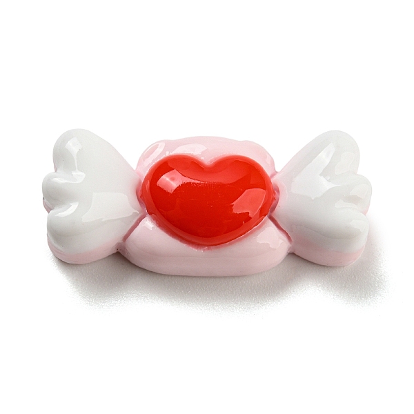 

PandaHall Pig Theme Opaque Resin Cabochons, Funny Pig with Heart, White, 13x31x9mm Resin Candy White
