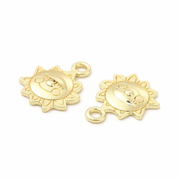 

PandaHall Rack Plating Alloy Pendants, Cadmium Free & Nickel Free & Lead Free, Sun with Word Made with a Smile Charm, Light Gold...