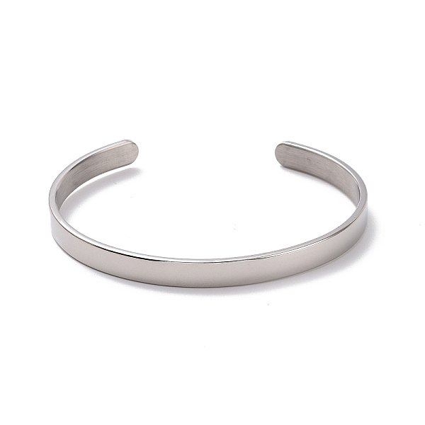 

PandaHall 304 Stainless Steel Open Cuff Bangle, Inspirational Word Because of You Bangle for Mother's Day, Word, Inner Diameter: 2-1/2 inch...