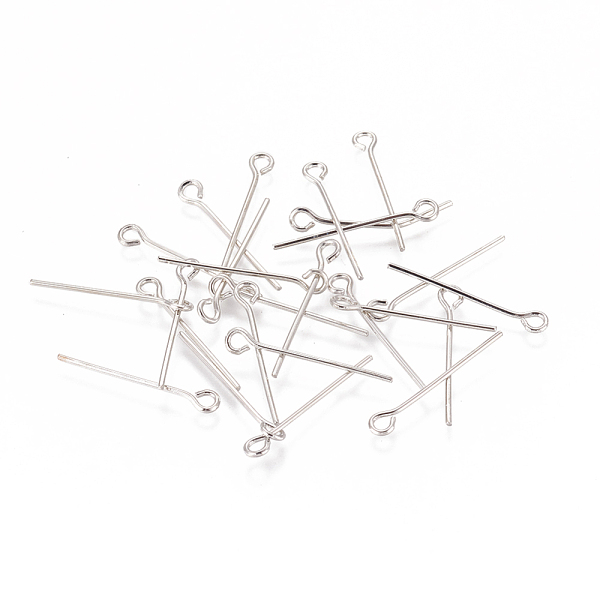 

PandaHall Cadmium Free & Nickel Free & Lead Free Brass Eye Pin, Platinum Plated, Size: 2.0cm long, 0.7mm thick, hole: 2mm, about...