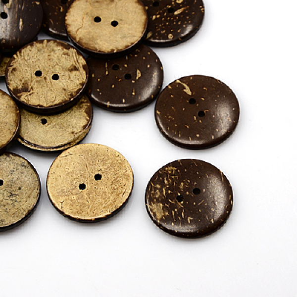 

PandaHall Coconut Buttons, 2-Hole, Flat Round, Coconut Brown, 28x4mm, Hole: 2mm Coconut Flat Round Brown