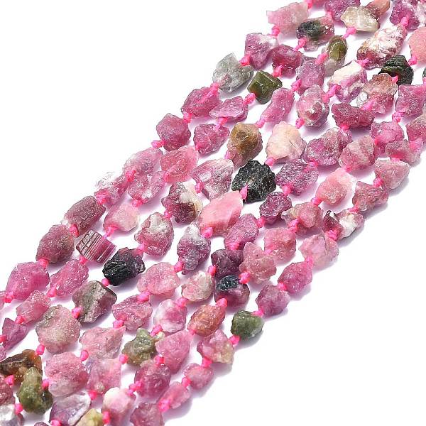 

PandaHall Natural Tourmaline Beads Strands, Nuggets, 7~14x6~8.5x5~7mm, Hole: 1mm, about 39pcs/strand, 15.55 inch(39.5cm) Tourmaline Nuggets