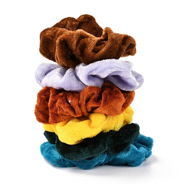 

PandaHall Velvet Cloth Elastic Hair Accessories, for Girls or Women, Scrunchie/Scrunchy Hair Ties, Mixed Color, 100x95x15mm, Inner Diameter..., Multicolor