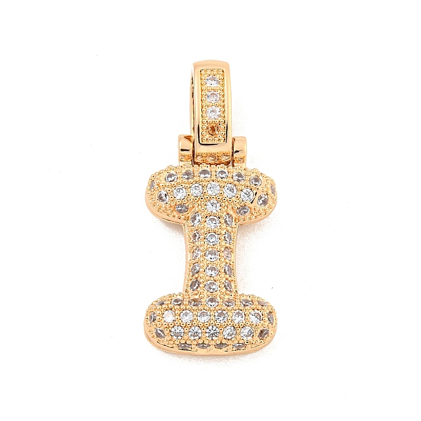 Pendenti in zirconi cubici trasparenti in micro pavè di ottone