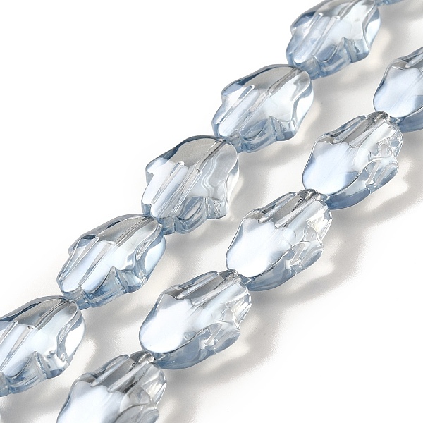 

PandaHall Transparent Electroplate Glass Beads Strands, Pearl Luster Plated, Hamsa Hand, Light Steel Blue, 17.8x13.5x7.5mm, Hole: 1.3mm...