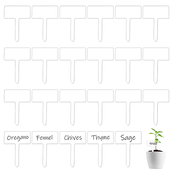 24 個のアクリル空白植物ラベル