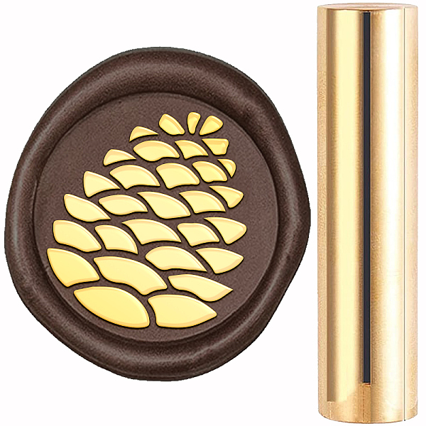 

PandaHall CRASPIRE Pinecone Wax Seal Stamp Vintage Sealing Wax Stamps 12mm Retro Wood Stamp Removable Brass Head for Wedding Invitations...