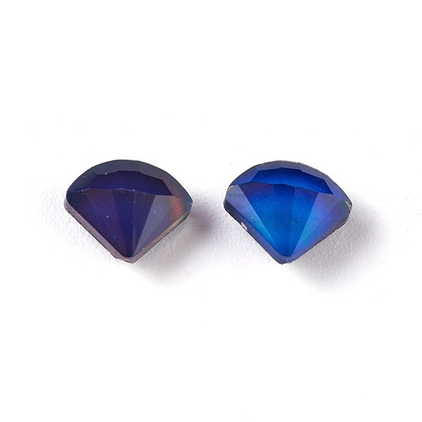 

PandaHall Faceted Glass Cabochons, Mood Cabochons(Color will Change with Different Temperature), Diamond, Colorful, 6.2x7.3x3.4mm Glass...