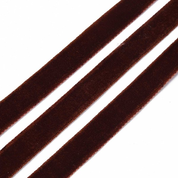 

PandaHall Single Face Velvet Ribbon, Coconut Brown, 3/8 inch(9.5~10mm), about 50yards/roll(45.72m/roll) Velvet None