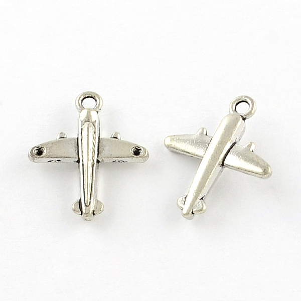 

PandaHall Tibetan Style Zinc Alloy Passenger Airplane Pendants, Airliner Charms, Lead Free & Cadmium Free, Antique Silver, 20x16.7x5mm, Hole...