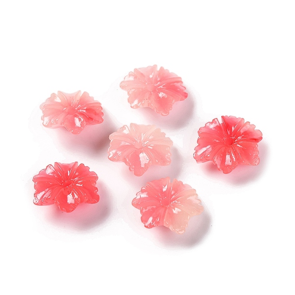 

PandaHall Synthetic Shell Dyed Beads, Flower, Salmon, 11x10x3.5mm, Hole: 1.2mm Other Sea Shell Flower Red