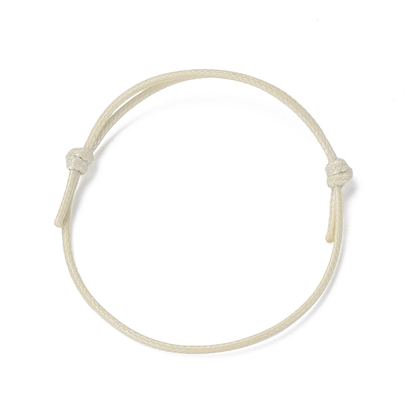 

PandaHall Korean Waxed Polyester Cord Bracelet Making, Beige, Adjustable Diameter: 40~70mm Waxed Cotton Cord Yellow