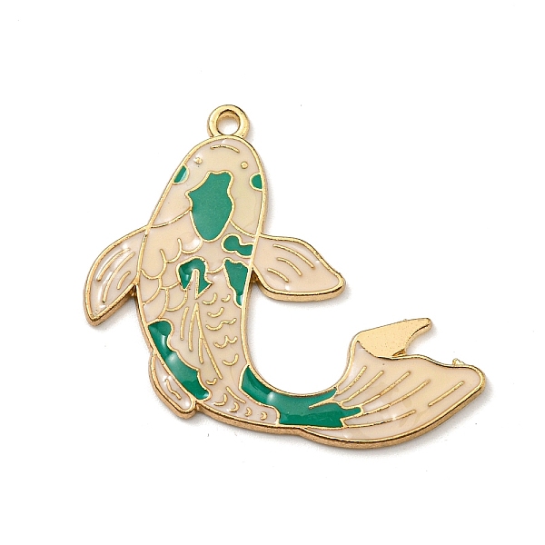 

PandaHall Alloy Enamel Pendants, Golden, Fish, 29x36.5x2mm, Hole: 1.6mm Alloy+Enamel Fish