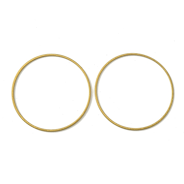

PandaHall Brass Linking Rings, Flat Ring, Raw(Unplated), 35x0.8mm, Inner Diameter: 33mm Brass Ring