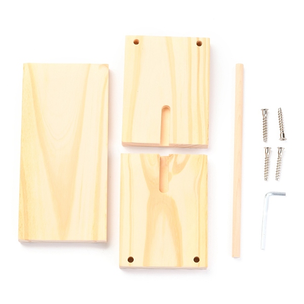 

PandaHall Rotatable Wooden Yarn Spinner, Thread Holder, BurlyWood, 24x10x13.2cm Wood Orange