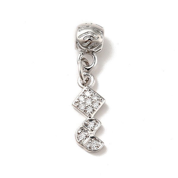 

PandaHall Rack Plating Brass Micro Pave Clear Cubic Zirconia Pendants, Long-Lasting Plated, Cadmium Free & Lead Free, Geometry, Platinum...