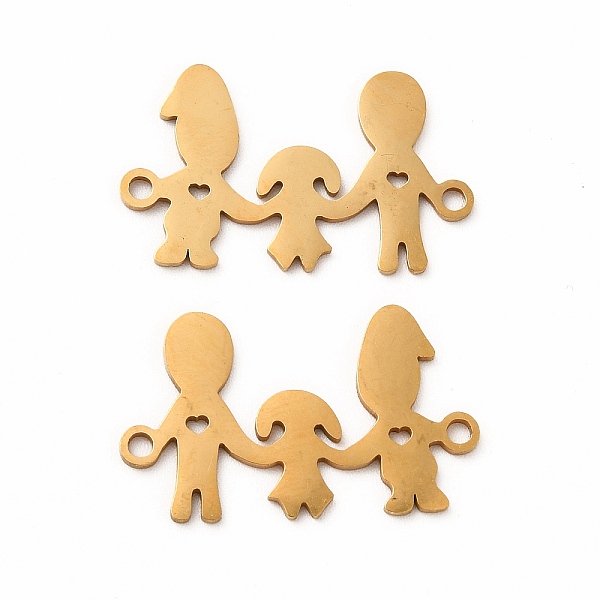 

PandaHall 201 Stainless Steel Connector Charms, Family Links, Golden, 15x25x1mm, Hole: 1.6mm 201 Stainless Steel Human