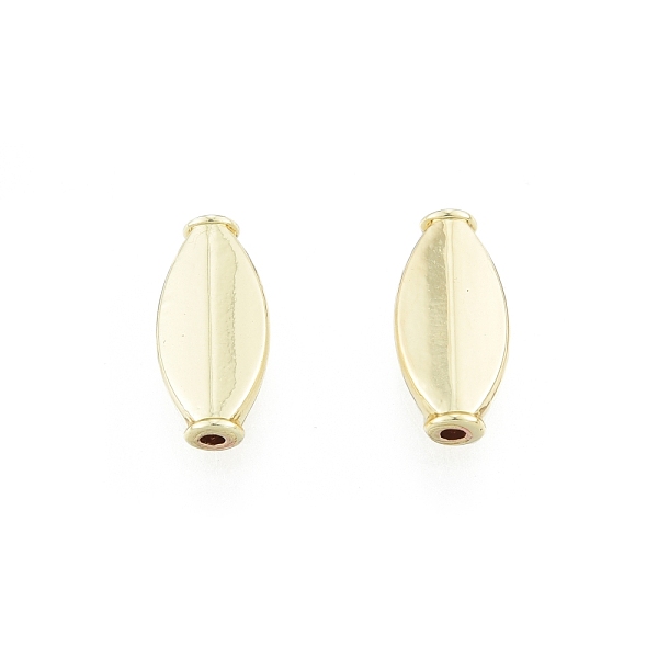 

PandaHall Alloy Beads, Cadmium Free & Lead Free, Oval, Light Gold, 13.5x6.5x3mm, Hole: 1.2mm Alloy Oval