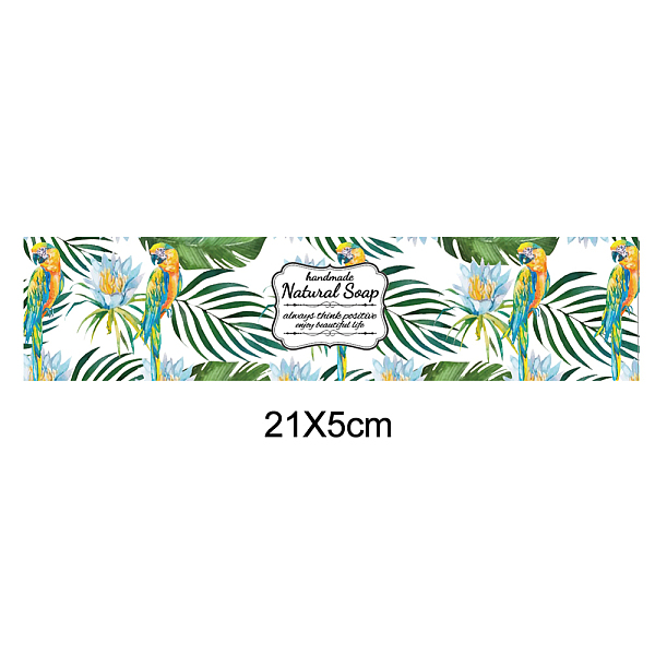 

PandaHall Handmade Soap Paper Tag, Both Sides Coated Art Paper Tape with Tectorial Membrane, Rectangle with Leaf/Flower Pattern & Word, for...