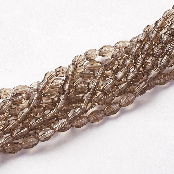 

PandaHall Glass Beads Strands, Faceted, Oval, Gainsboro, 6x4mm, Hole: 1mm, about 65~70pcs/strand, 14.96 inch~15.16 inch(38~38.5cm) Glass..., Gray