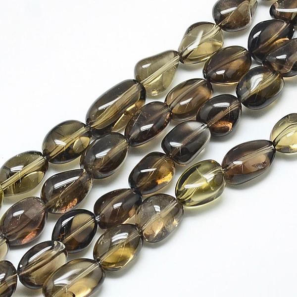 

PandaHall Natural Smoky Quartz Beads Strands, Tumbled Stone, Nuggets, 13~18x8~13x8~13mm, Hole: 1.5mm, about 30pcs/strand, 15.7 inch Smoky...
