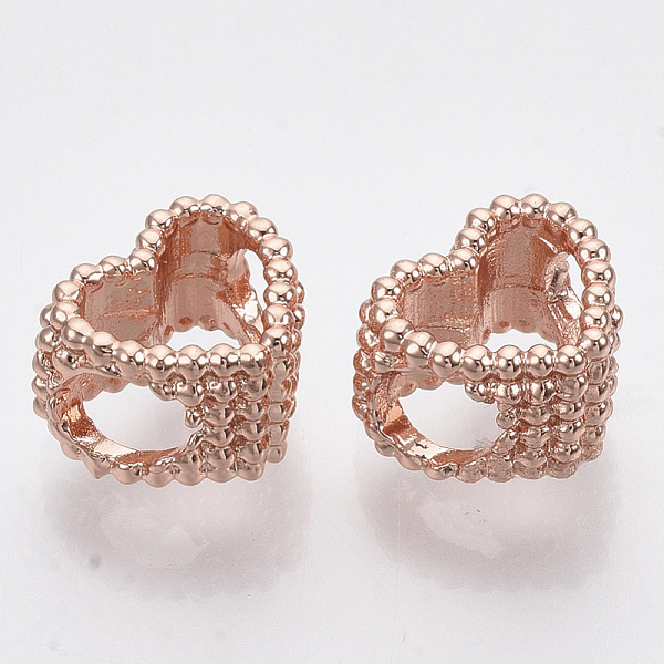 

PandaHall Alloy European Beads, Large Hole Beads, Heart, Rose Gold, 10x11.5x7mm, Hole: 5mm Alloy Heart