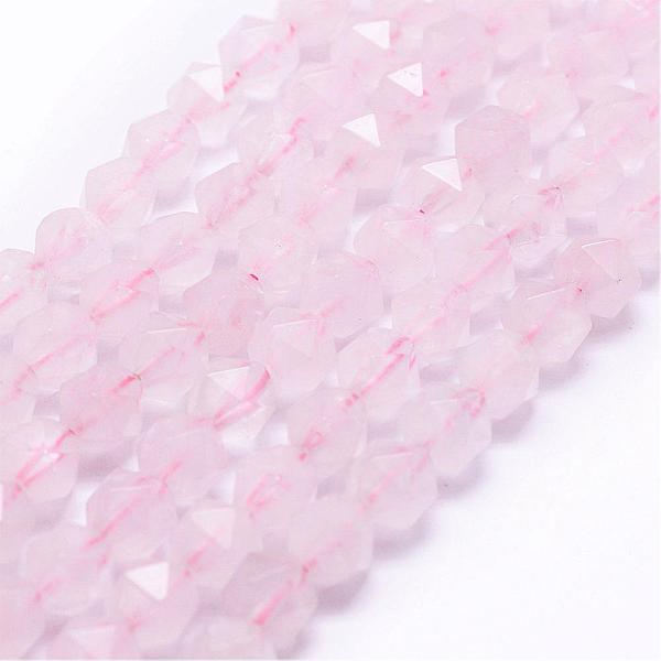 

PandaHall Natural Rose Quartz Beads Strands, Star Cut Round Beads, Faceted, 6mm, Hole: 1mm, about 64~66pcs/strand, 15.3 inch(39cm) Rose...