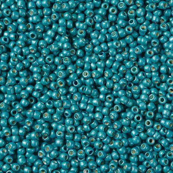 

PandaHall TOHO Round Seed Beads, Japanese Seed Beads, (PF569F) PermaFinish Turquoise Metallic Matte, 11/0, 2.2mm, Hole: 0.8mm, about..., Cyan