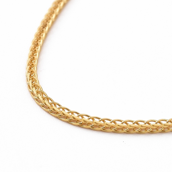 

PandaHall 925 Sterling Silver Wheat Chains Necklace for Women, Golden, 17.72 inch(45cm) Sterling Silver