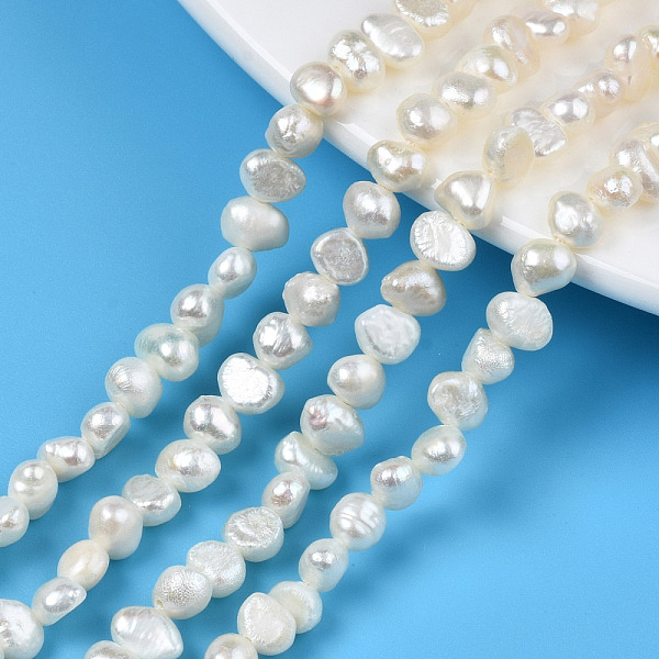 

PandaHall Natural Cultured Freshwater Pearl Beads Strands, Oval, Seashell Color, 4~5.5x5~6.5x3~5mm, Hole: 0.7mm, about 74~76pcs/strand...