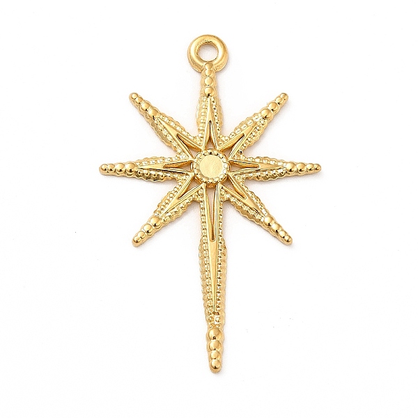 

PandaHall Ion Plating(IP) 304 Stainless Steel Pendants, Star Charms, Real 18K Gold Plated, 40x25x2mm, Hole: 2mm 304 Stainless Steel Star