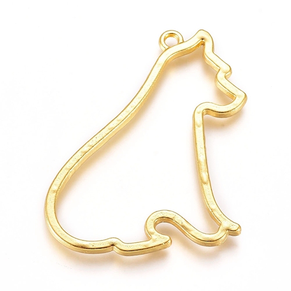 

PandaHall Zinc Alloy Open Back Bezel Pendants, For DIY UV Resin, Epoxy Resin, Pressed Flower Jewelry, Dog, Golden, 38.5x35.5x2.5mm, Hole...