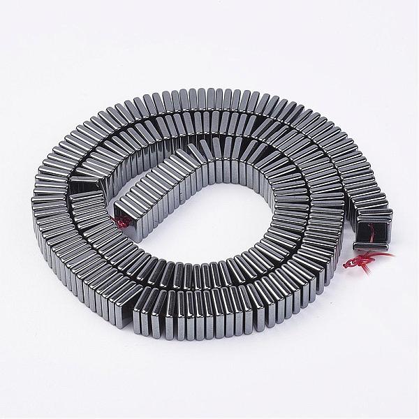 

PandaHall Non-magnetic Synthetic Hematite Beads Strands, Square Heishi Beads, 8.5x8.5x2mm, Hole: 1mm, about 201pcs/strand, 15.74 inch..., Black