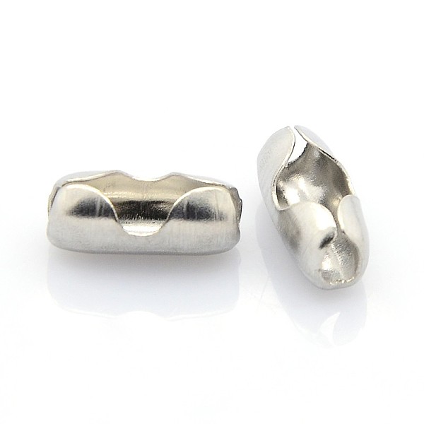 

PandaHall Stainless Steel Ball Chain Connectors, Stainless Steel Color, 7x3x2mm, Hole: 1mm, Fit for 2mm ball chain Stainless Steel