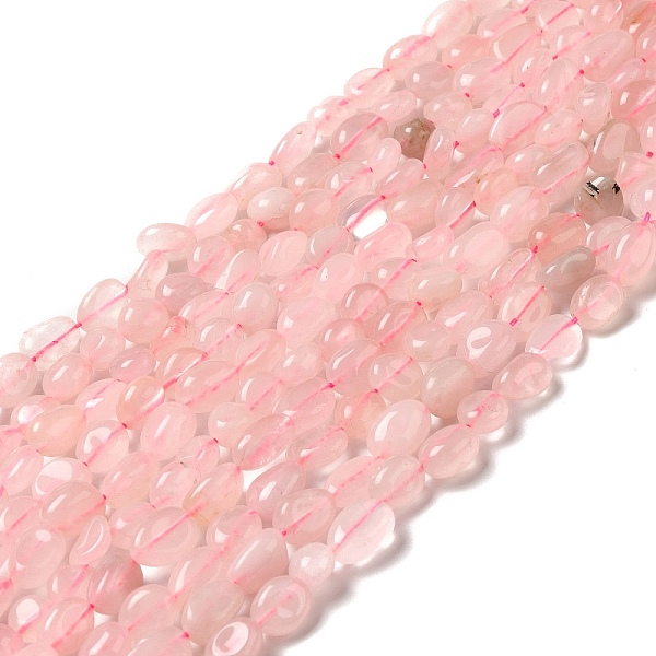 

PandaHall Natural Rose Quartz Beads Strands, Nuggets, 8~14x6~8x4~8mm, Hole: 1mm, about 46~48pcs/strand, 39~39.5cm Rose Quartz Nuggets