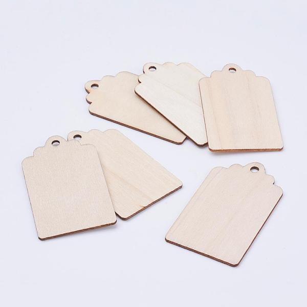 

PandaHall Undyed Wood Big Pendants, Rectangle, Blanched Almond, 68x39x2mm, Hole: 4mm Wood Rectangle Orange