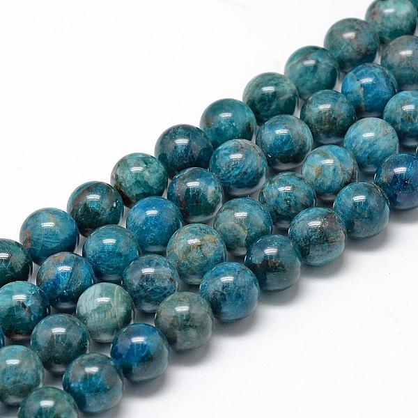 

PandaHall Natural Apatite Beads Strands, Round, 10mm, Hole: 1mm, about 40pcs/strand, 15.7 inch Apatite Round