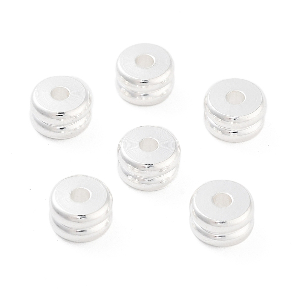 

PandaHall Brass Beads, Cadmium Free & Lead Free, Rondelle, 925 Sterling Silver Plated, 6.5x4mm, Hole: 1.8mm Brass Rondelle
