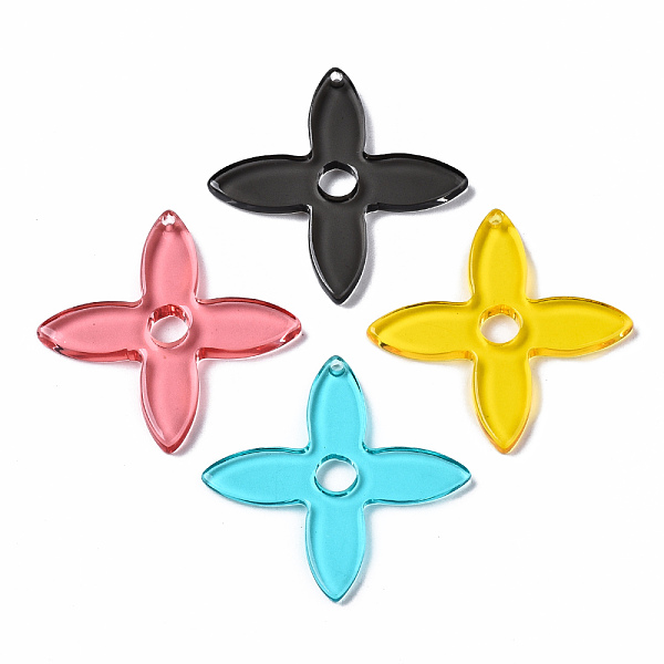 

PandaHall Transparent Acrylic Pendants, Cross, Mixed Color, 34x34x2.5mm, Hole: 1.5mm Acrylic Cross Multicolor