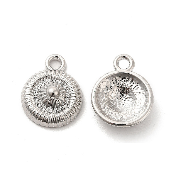 

PandaHall Alloy Pendants, Long-Lasting Plated, Cadmium Free & Lead Free, Flat Round, Platinum, 17.5x14x5mm, Hole: 2mm Alloy Flat Round