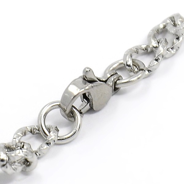 

PandaHall 304 Stainless Steel Curb Chain/Twisted Chain Bracelet Making, with Lobster Claw Clasps, Stainless Steel Color, 8-1/4 inch(210mm)...
