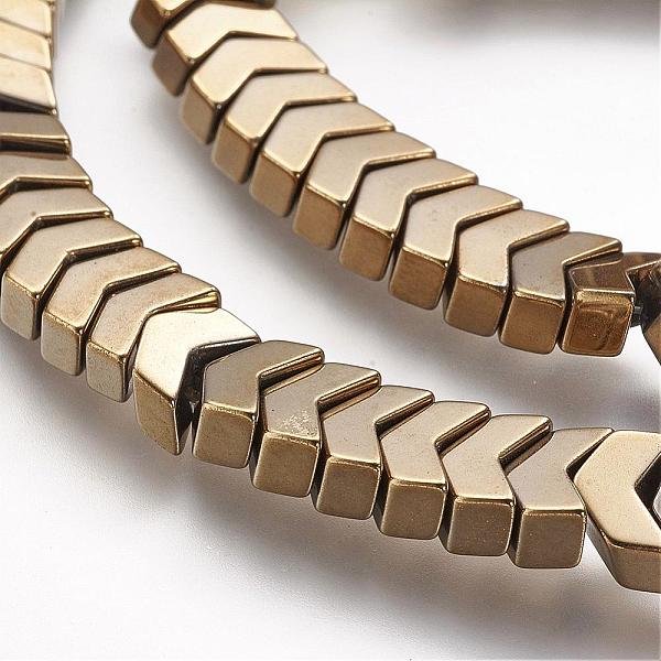 

PandaHall Non-magnetic Synthetic Hematite Beads Strands, Vacuum Plating, Grade A, Arrowhead, Antique Bronze Plated, 5.5x8x4mm, Hole: 1mm...