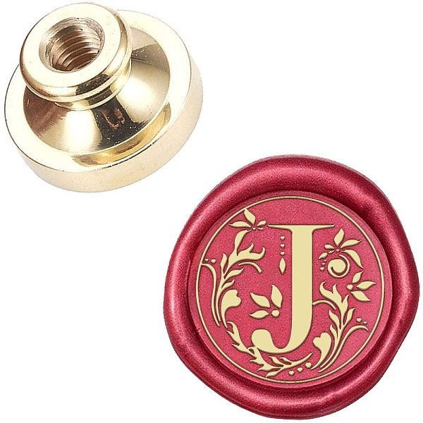 

PandaHall CRASPIRE Wax Seal Stamp Head Letter J Removable Sealing Brass Stamp Head for Creative Gift Envelopes Invitations Cards Decoration...