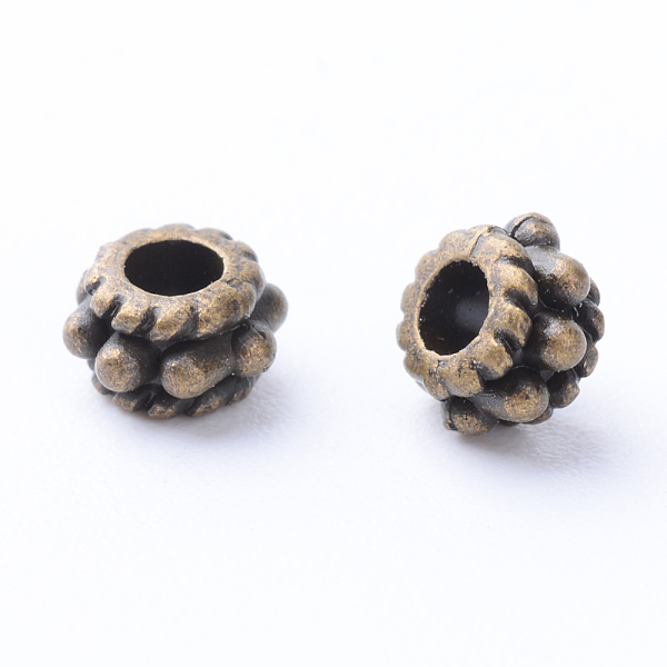 

PandaHall Tibetan Style Alloy Spacer Beads, Rondelle, Cadmium Free & Nickel Free & Lead Free, Antique Bronze, 5x3mm, Hole: 2mm Alloy...