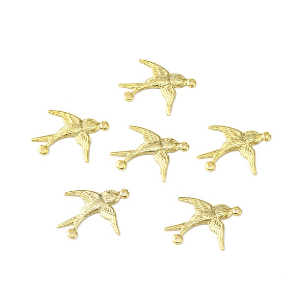 

PandaHall Brass Connector Charms, Cadmium Free & Lead Free, Bird Links, Real 24K Gold Plated, 17x19.5x1mm, Hole: 1mm Brass Bird