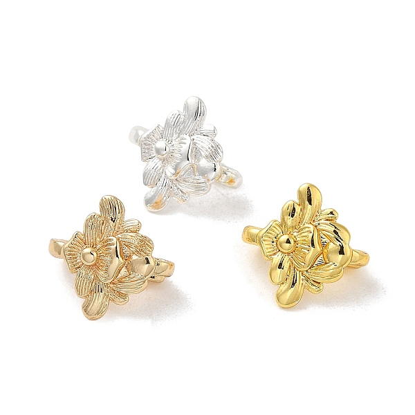 

PandaHall Rack Plating Brass Flower Hook Clasp, for Bracelet Jewelry Making, Long-Lasting Plated, Lead Free & Cadmium Free, Mixed Color...