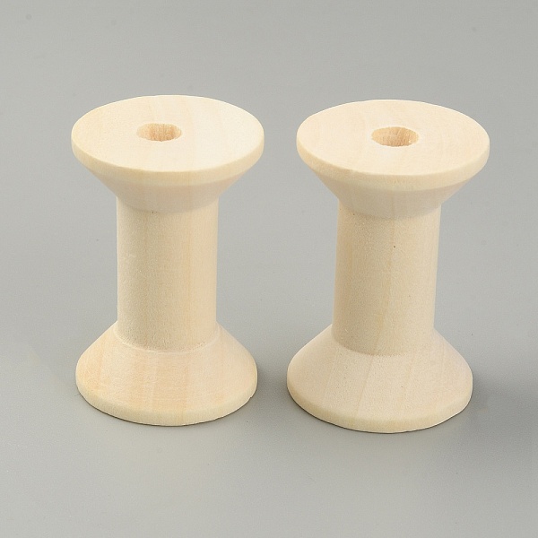 

PandaHall Wooden Empty Spools for Wire, Thread Bobbins, BurlyWood, 4.8x3.1cm Wood Orange