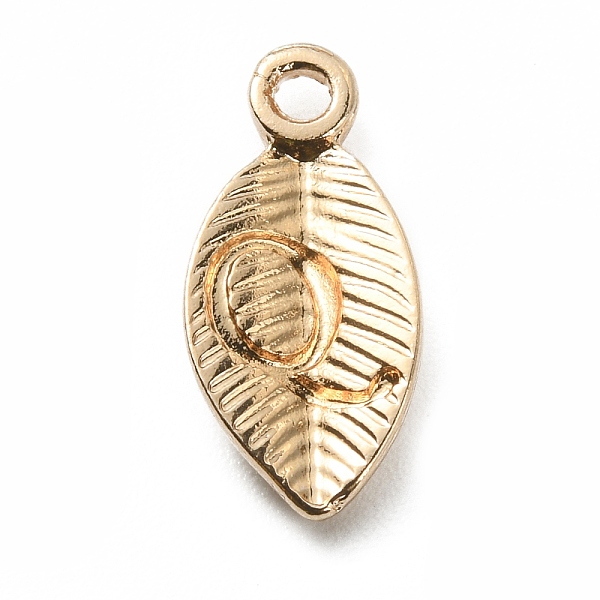 

PandaHall Alloy Pendants, Leaf with Letter Charm, Light Gold, Letter.Q, 15.5x7.5x2.5mm, Hole: 1.5mm Alloy Letter Q